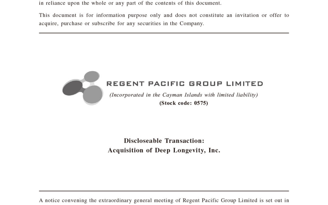 REGENT PACIFIC GROUP LIMITED