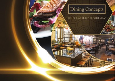 Dining Concepts Holdings Limited – Third Quarterly Report 2016 & 17