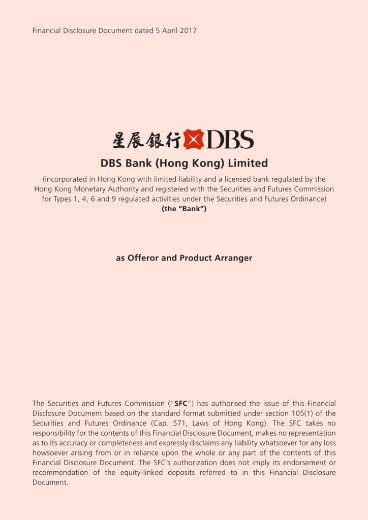 DBS Bank (Hong Kong) Limited – Financial Disclosure Document