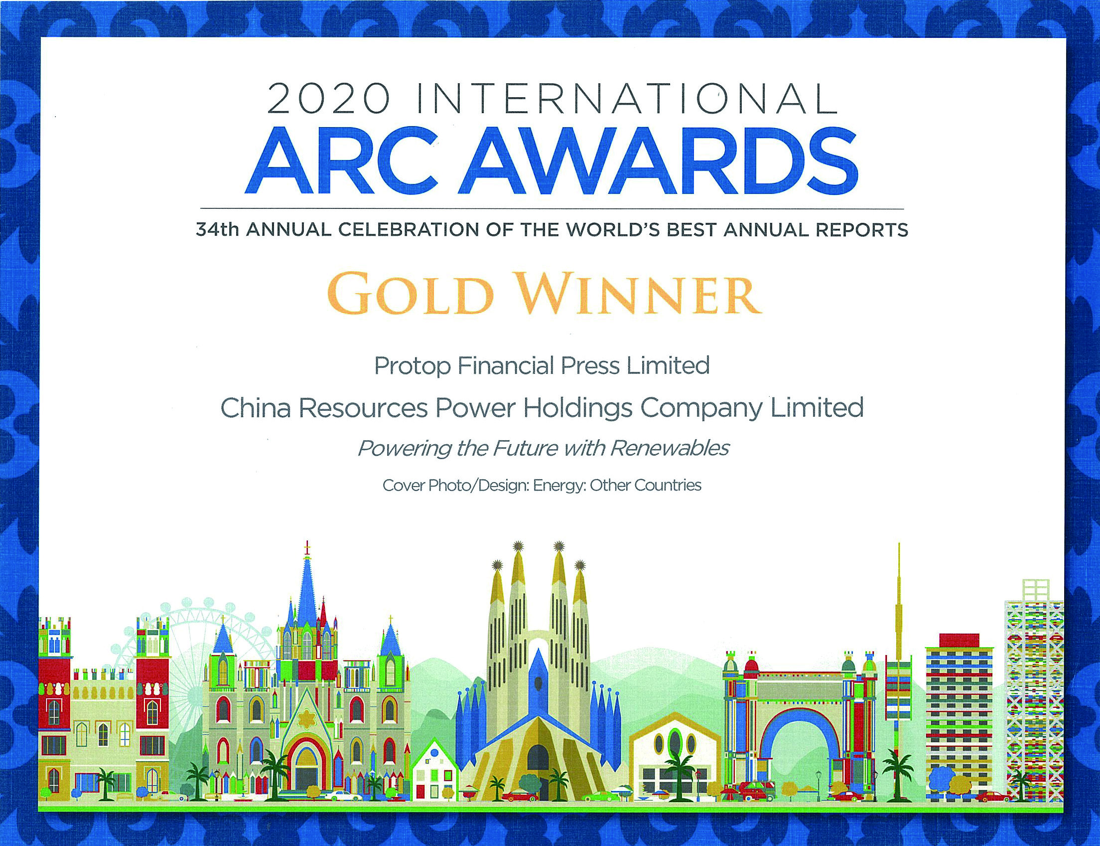 China Resources Power Holdings Company Limited 2020 Gold Award Other Countries