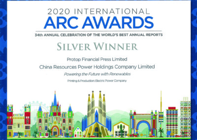 China Resources Power Holdings Company Limited 2020 Silver Award Electric Power Company