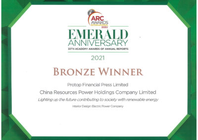 China Resources Power Holdings Company Limited 2021 Award