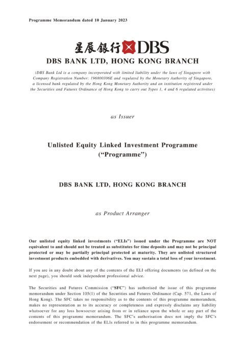 DBS Bank Ltd, Hong Kong Branch