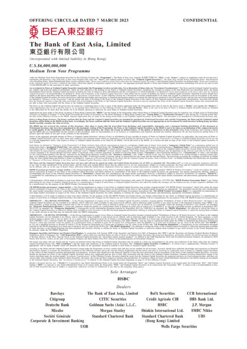 The Bank of East Asia, Limited